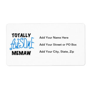 Etiqueta Camisetas y regalos azules totalmente