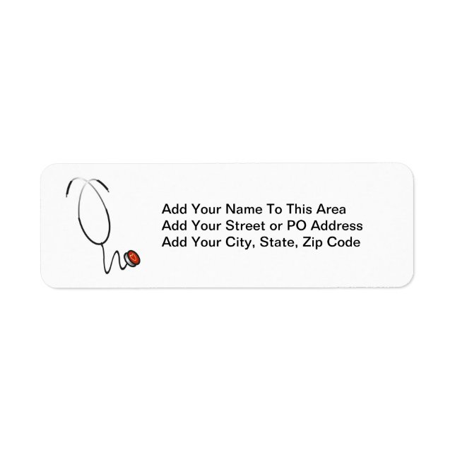 Etiqueta Camisetas y regalos de estetioscopio (Frente)