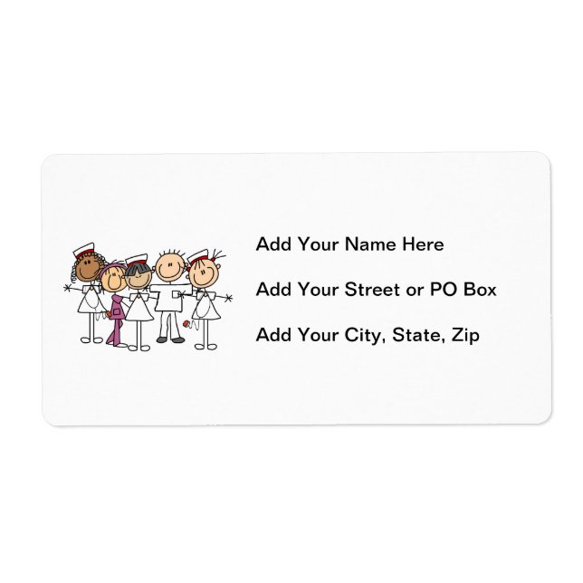 Etiqueta Camisetas y regalos de la Semana de Enfermeras (Frente)