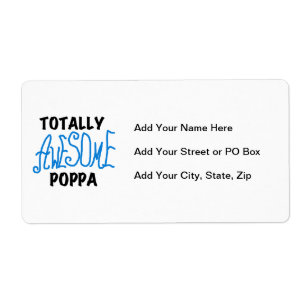 Etiqueta Camisetas y regalos de Poppa totalmente impresiona