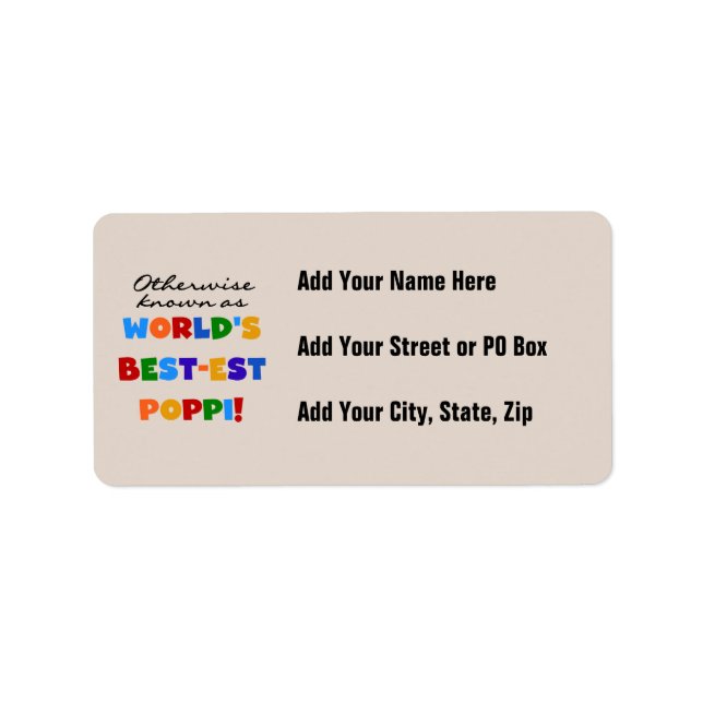 Etiqueta Camisetas y regalos más conocidos de Poppi (Frente)