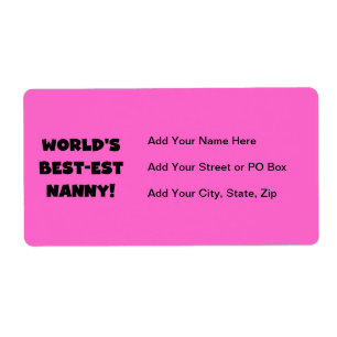 Etiqueta Camisetas y regalos para la niñera más grande del 