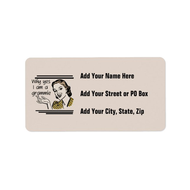 Etiqueta Camisetas y regalos retros de Grammie (Frente)