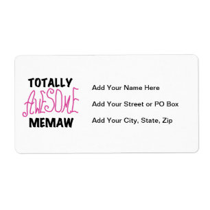 Etiqueta Camisetas y regalos rosados totalmente