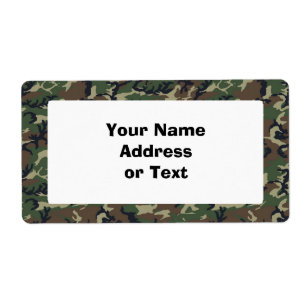 Etiqueta Camouflage Woodland