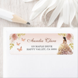 Etiqueta Campaña Princesa Vestido Quinceañera Cumpleaños