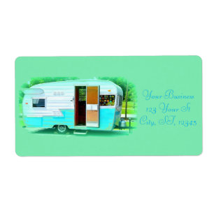 Etiqueta Camper retro vintage personalizado