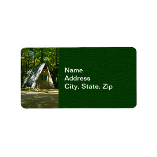 Etiqueta Camping de marco A salvaje en camping