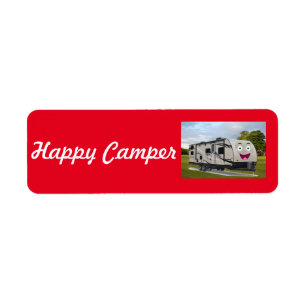 Etiqueta Camping Happy Retirement in ithe RV by Funnycoomb