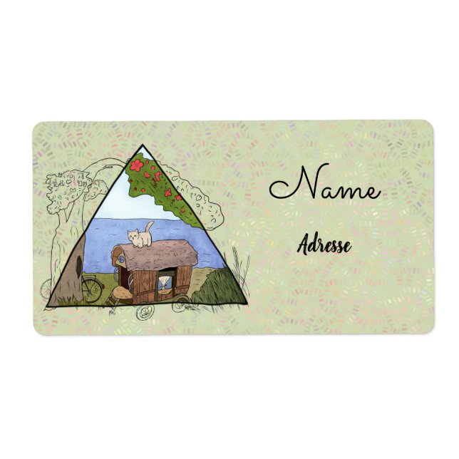 Etiqueta Camping Vintage (Frente)