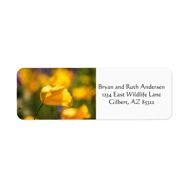 Etiqueta Campo de baile de los amapolas (Frente)