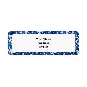 Etiqueta Camuflaje azul cielo digital - con blanco