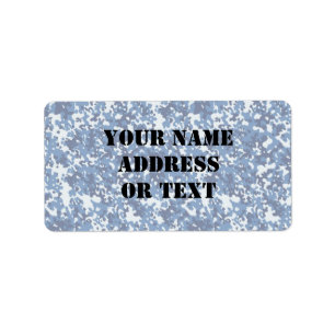 Etiqueta Camuflaje azul cielo digital (iluminado)