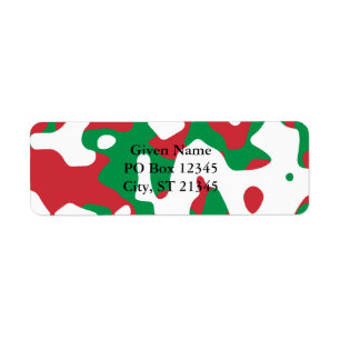 Etiqueta Camuflaje de Navidad