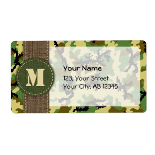 Etiqueta Camuflaje de Woodland