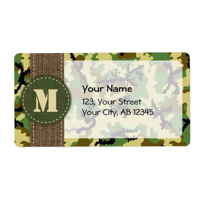 Etiqueta Camuflaje de Woodland (Frente)