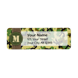 Etiqueta Camuflaje de Woodland