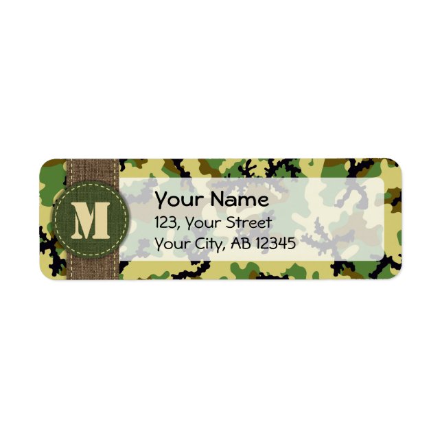 Etiqueta Camuflaje de Woodland (Frente)