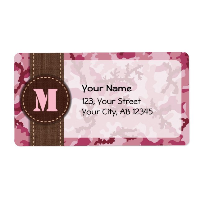 Etiqueta Camuflaje rosa (Frente)