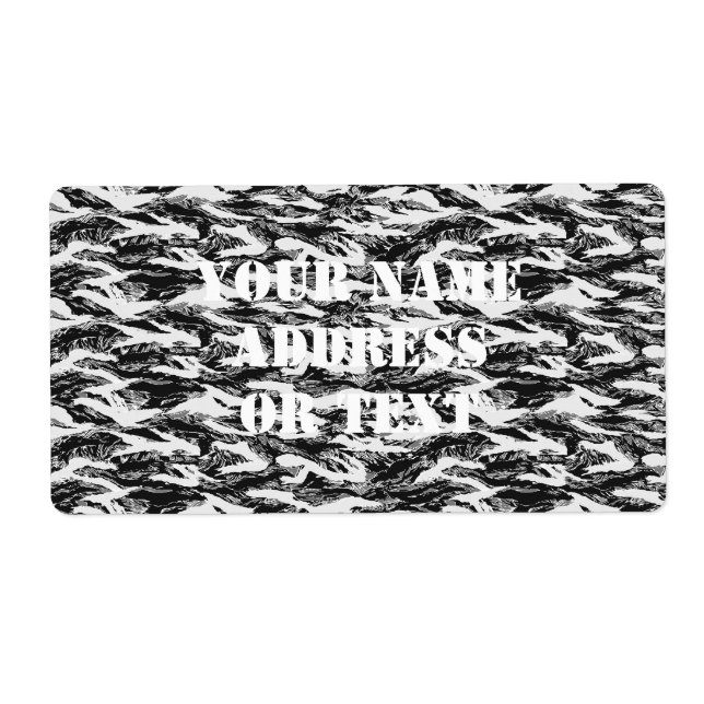 Etiqueta Camuflaje urbano Tigerstripe - Negro y gris (Frente)