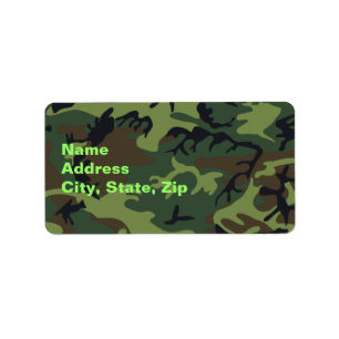 Etiqueta Camuflaje verde militar