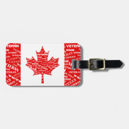 Etiqueta canadiense del equipaje del veterano