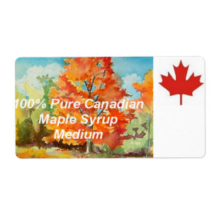 Etiqueta canadiense del jarabe de arce