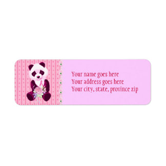 Etiqueta Cáncer de mama Panda Bear