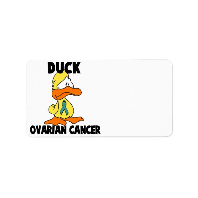 Etiqueta Cáncer ovárico de pato (Frente)