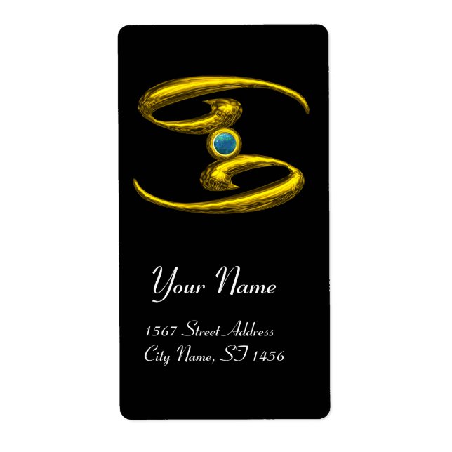 Etiqueta CÁNCER ZODIAC BIRTHDAY JEWEL Blue Opale Gold (Frente)