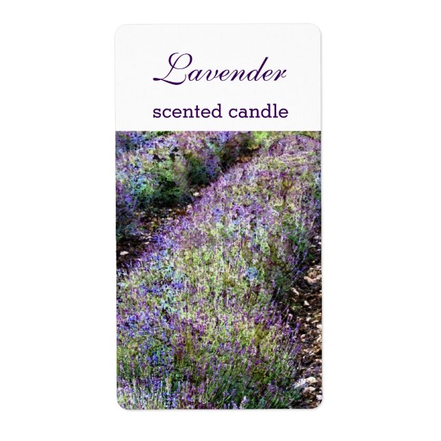 etiqueta candelabro perfumada de campo lavanda (Frente)