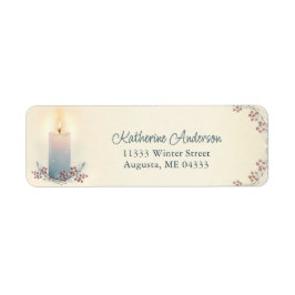 Etiqueta Candlelight Christmas Holiday Custom Address