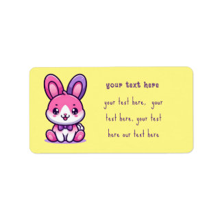 Etiqueta Candy bunny editable