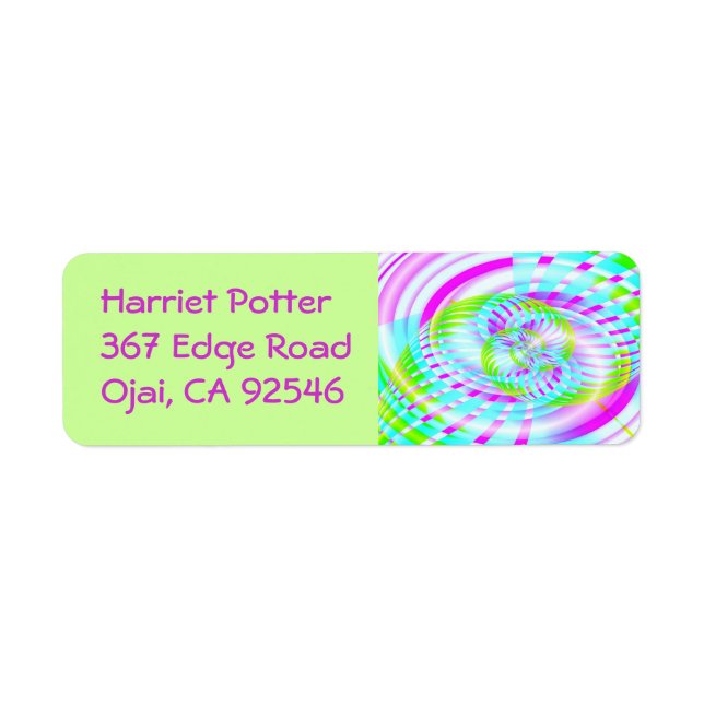 Etiqueta Candy Sky 3 Arte Fractal Fino (Frente)