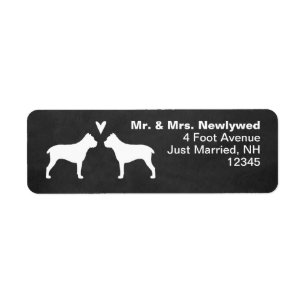 Etiqueta Cane Corso Silhouettes Love Address Labs
