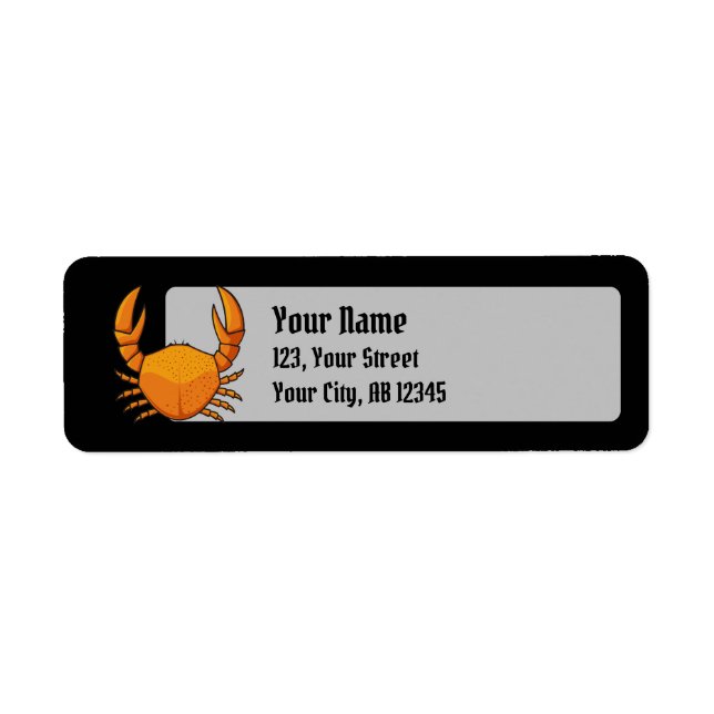 Etiqueta Cangrejo naranja (Frente)