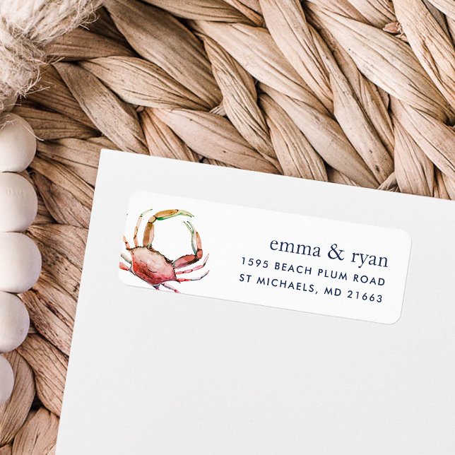 Etiqueta Cangrejo Rojo | Dirección de devolución náutica (Subido por el creador)