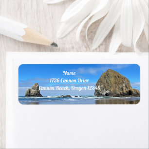 Etiqueta Cannon Beach Oregon Haystack Rock