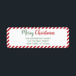 Etiqueta Cañón blanco rojo Merry Rayas navideñas<br><div class="desc">Cañón blanco rojo Merry Rayas navideñas</div>