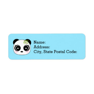 Etiqueta Cara adorable del pequeño panda