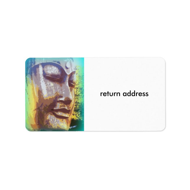 Etiqueta cara de buddha verde (Frente)