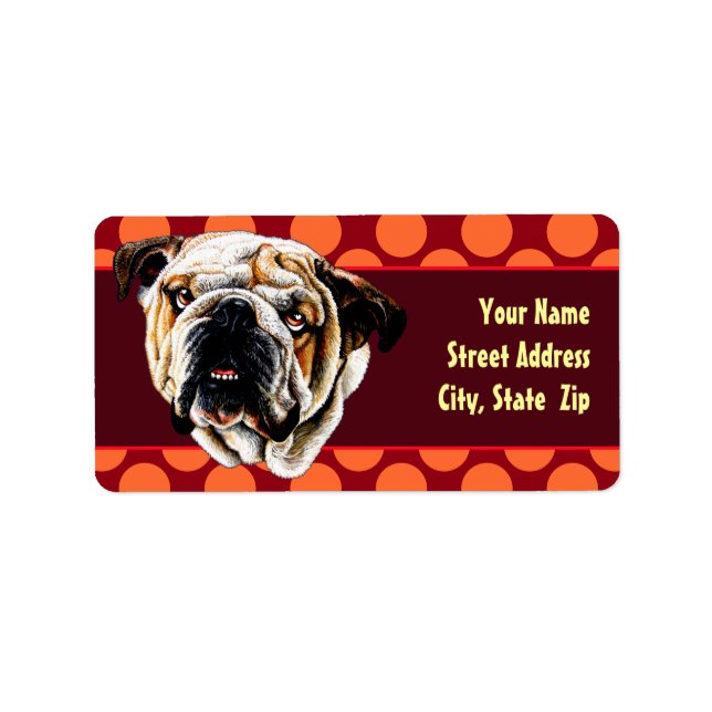 Etiqueta Cara de bulldog (Frente)