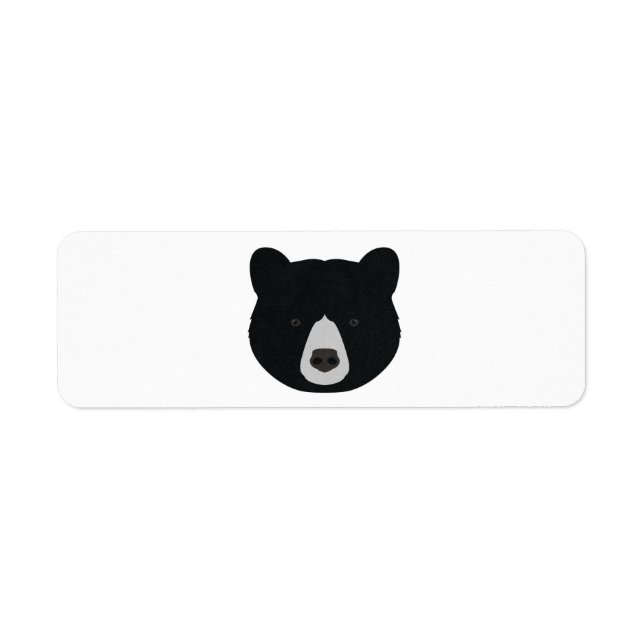 Etiqueta Cara del oso negro (Frente)