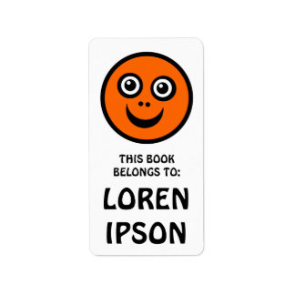 Etiqueta Cara divertida - Naranja - Libro Plate