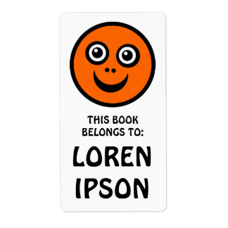 Etiqueta Cara divertida - Naranja - Libro Plate