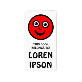Etiqueta Cara divertida - Rojo - Libro Plate