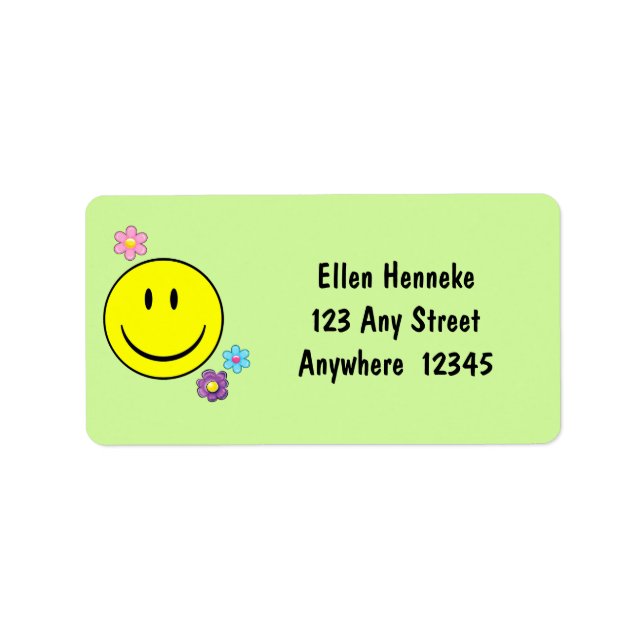 Etiqueta Cara feliz (Frente)