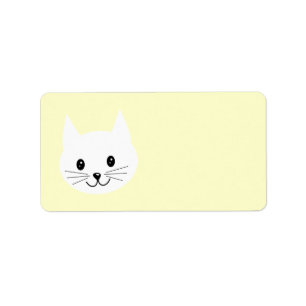 Etiqueta Cara linda del gato