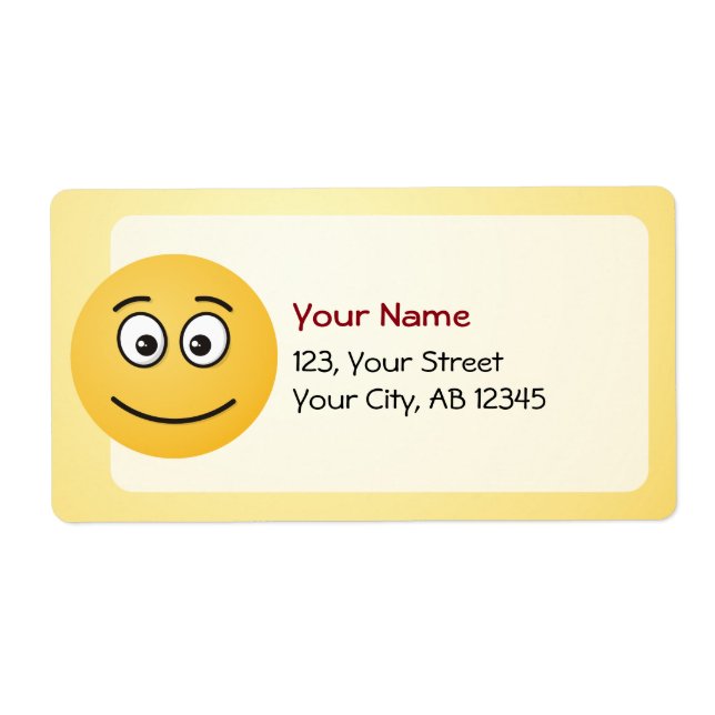 Etiqueta Cara sonriente con ojos abiertos (Frente)