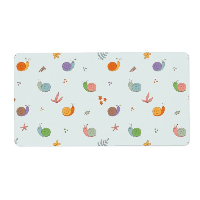 Etiqueta Caracoles divertidos (Frente)